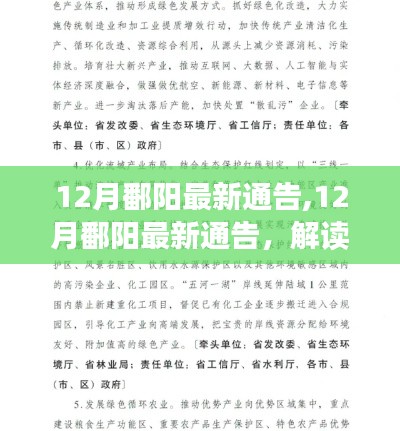 解读鄱阳政策动态，洞悉未来发展，最新通告发布！