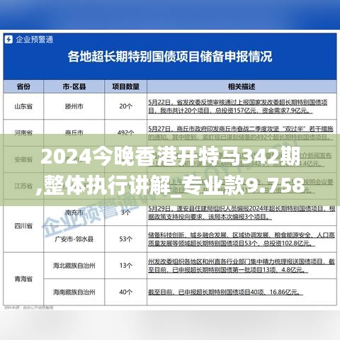 2024今晚香港开特马342期,整体执行讲解_专业款9.758