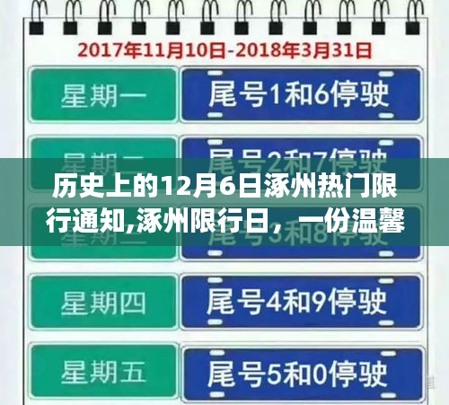 历史上的12月6日涿州限行通知背后的温馨故事