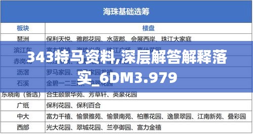 343特马资料,深层解答解释落实_6DM3.979