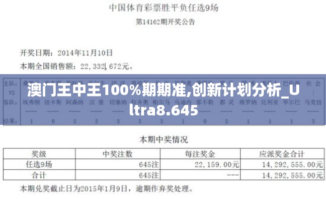 澳门王中王100%期期准,创新计划分析_Ultra8.645