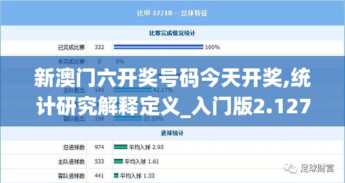 新澳门六开奖号码今天开奖,统计研究解释定义_入门版2.127