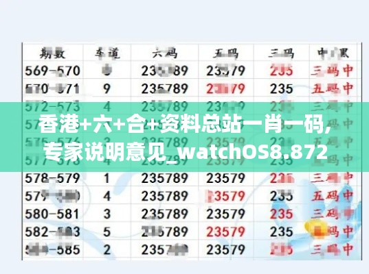 香港+六+合+资料总站一肖一码,专家说明意见_watchOS8.872