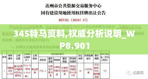 345特马资料,权威分析说明_WP8.901