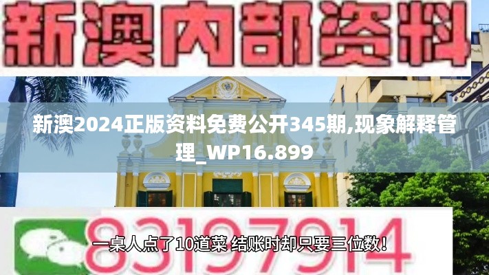 新澳2024正版资料免费公开345期,现象解释管理_WP16.899