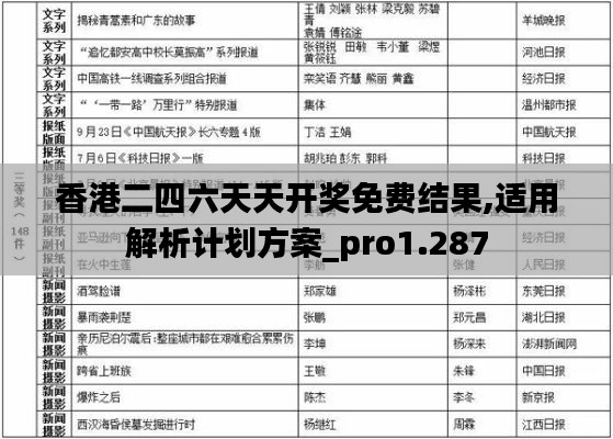 香港二四六天天开奖免费结果,适用解析计划方案_pro1.287