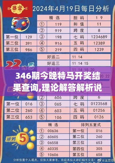 346期今晚特马开奖结果查询,理论解答解析说明_Harmony9.573