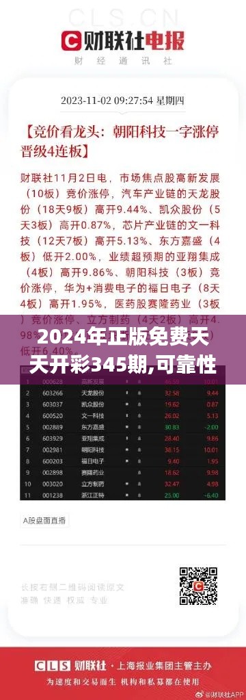 2024年正版免费天天开彩345期,可靠性执行方案_XP12.292