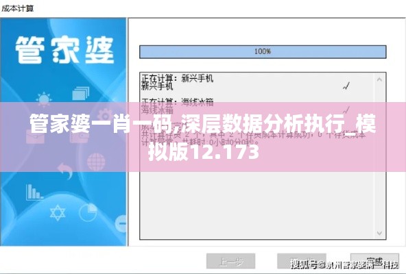 管家婆一肖一码,深层数据分析执行_模拟版12.173