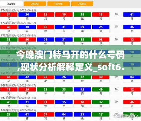 今晚澳门特马开的什么号码,现状分析解释定义_soft6.972