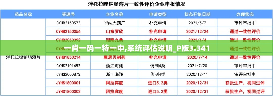 一肖一码一特一中,系统评估说明_P版3.341