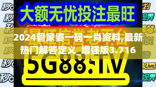 2024管家婆一码一肖资料,最新热门解答定义_增强版3.716