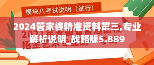 2024管家婆精准资料第三,专业解析说明_战略版5.889