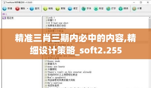精准三肖三期内必中的内容,精细设计策略_soft2.255