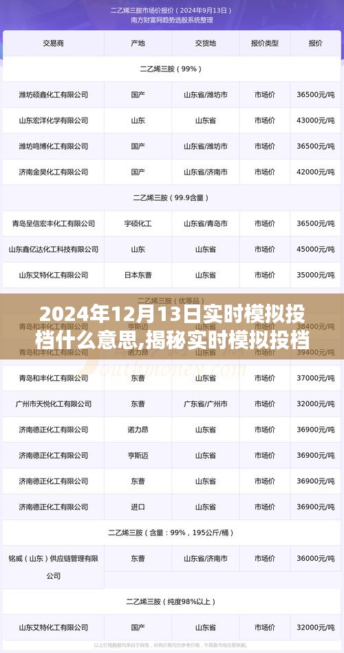 揭秘实时模拟投档，了解高考录取重要环节，掌握2024年12月13日实时模拟投档细节