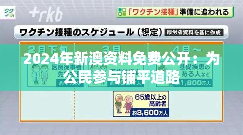 2024年新澳资料免费公开：为公民参与铺平道路