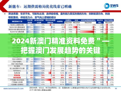 2024新澳门精准资料免费＂—把握澳门发展趋势的关键