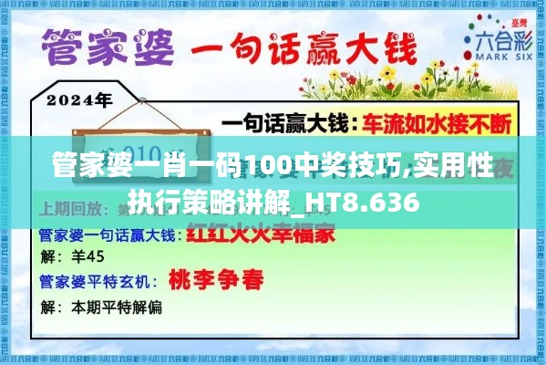 管家婆一肖一码100中奖技巧,实用性执行策略讲解_HT8.636