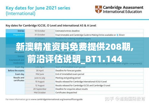 新澳精准资料免费提供208期,前沿评估说明_BT1.144