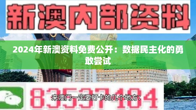 2024年新澳资料免费公开：数据民主化的勇敢尝试