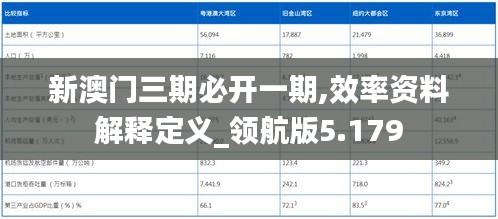 新澳门三期必开一期,效率资料解释定义_领航版5.179