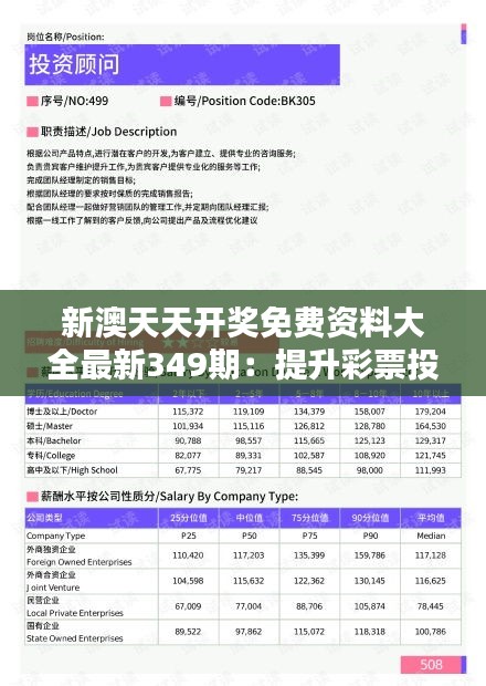 新澳天天开奖免费资料大全最新349期：提升彩票投资的数据分析能力