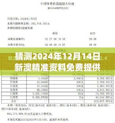 猜测2024年12月14日新澳精准资料免费提供：预见未来的价值