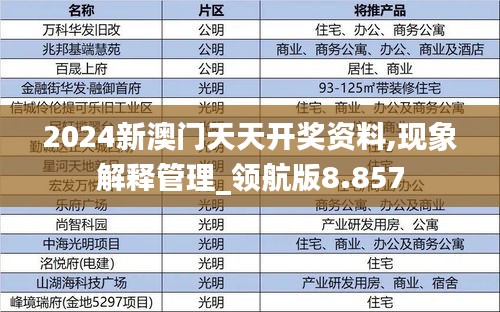 2024新澳门天天开奖资料,现象解释管理_领航版8.857