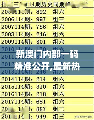 新澳门内部一码精准公开,最新热门解答落实_Console1.897