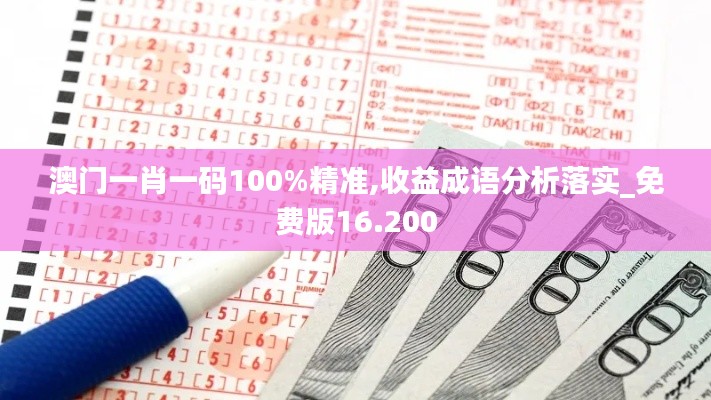 澳门一肖一码100%精准,收益成语分析落实_免费版16.200