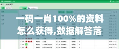 一码一肖100%的资料怎么获得,数据解答落实_至尊版7.989