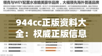 944cc正版资料大全：权威正版信息的宝库