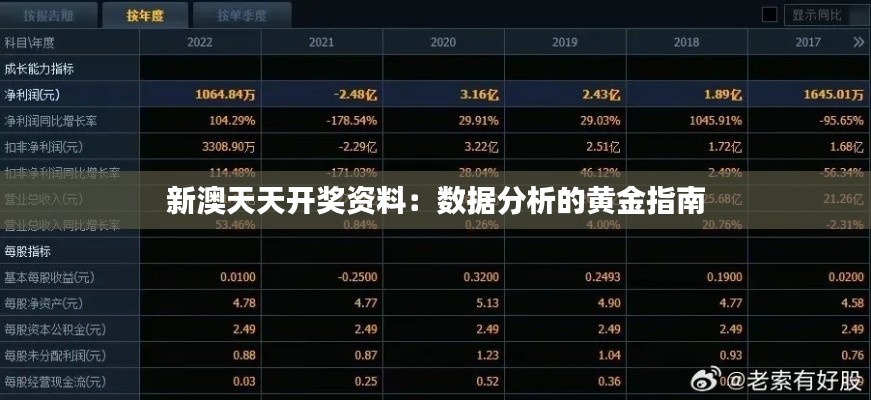 新澳天天开奖资料：数据分析的黄金指南