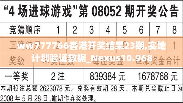 ww777766香港开奖结果23期,实地计划验证数据_Nexus10.968