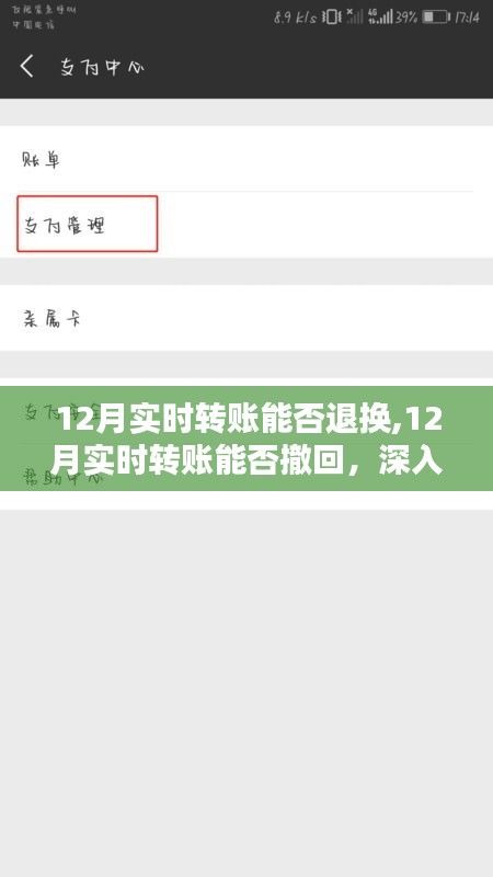 深度解析与观点阐述，关于12月实时转账的退换与撤回问题探讨