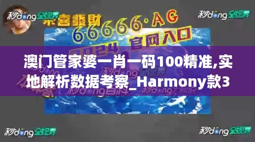 澳门管家婆一肖一码100精准,实地解析数据考察_Harmony款3.915