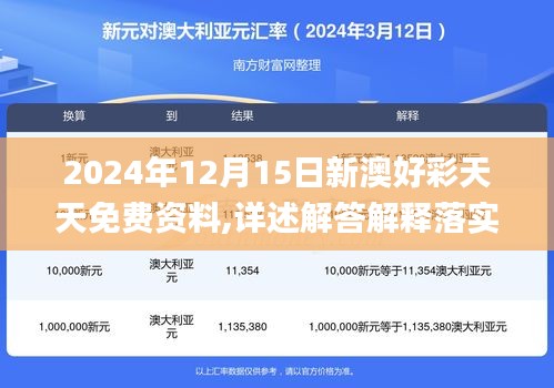 2024年12月15日新澳好彩天天免费资料,详述解答解释落实_安卓款3.838