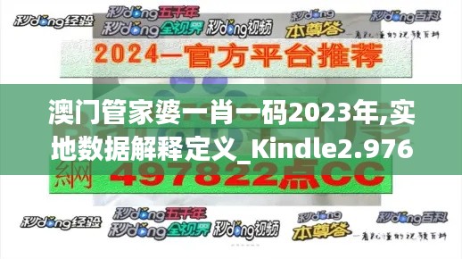 澳门管家婆一肖一码2023年,实地数据解释定义_Kindle2.976