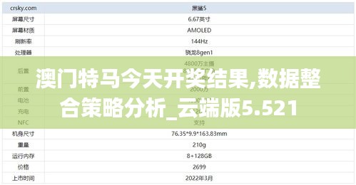 澳门特马今天开奖结果,数据整合策略分析_云端版5.521