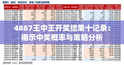 4887王中王开奖结果十记录：揭示中奖概率与策略分析