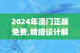 2024年澳门正版免费,精细设计解析_手游版2.314