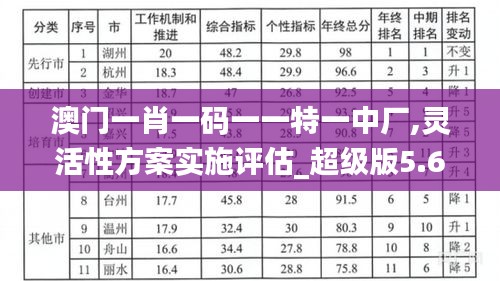 澳门一肖一码一一特一中厂,灵活性方案实施评估_超级版5.673