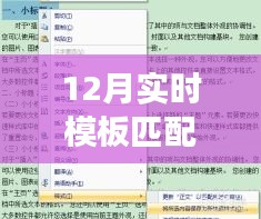 小红书独家揭秘，12月实时模板匹配攻略，轻松开启精准匹配之旅！