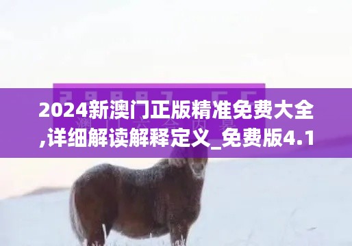 2024新澳门正版精准免费大全,详细解读解释定义_免费版4.153