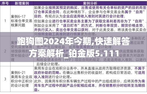 跑狗图2024年今期,快速解答方案解析_铂金版5.111