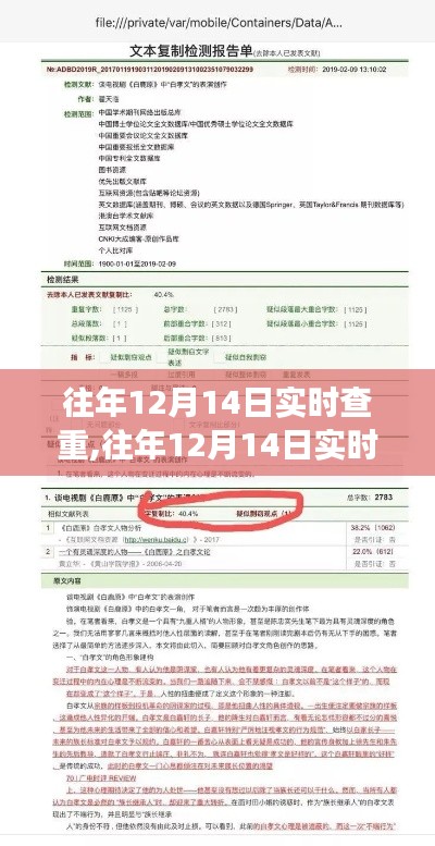 揭秘往年12月14日实时查重秘诀与高效学术检测案例分析