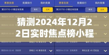 时光轻舞猜榜小程序，揭秘奇妙一天的实时焦点榜预测之旅（2024年12月22日）