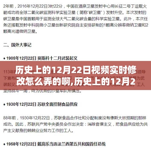 建议，历史上的12月22日，视频实时修改技术的诞生与影响