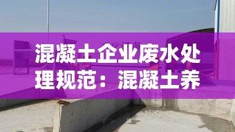 混凝土企业废水处理规范：混凝土养护废水 