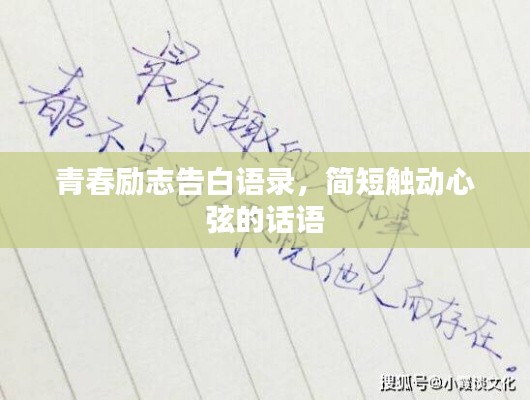 青春励志告白语录，简短触动心弦的话语